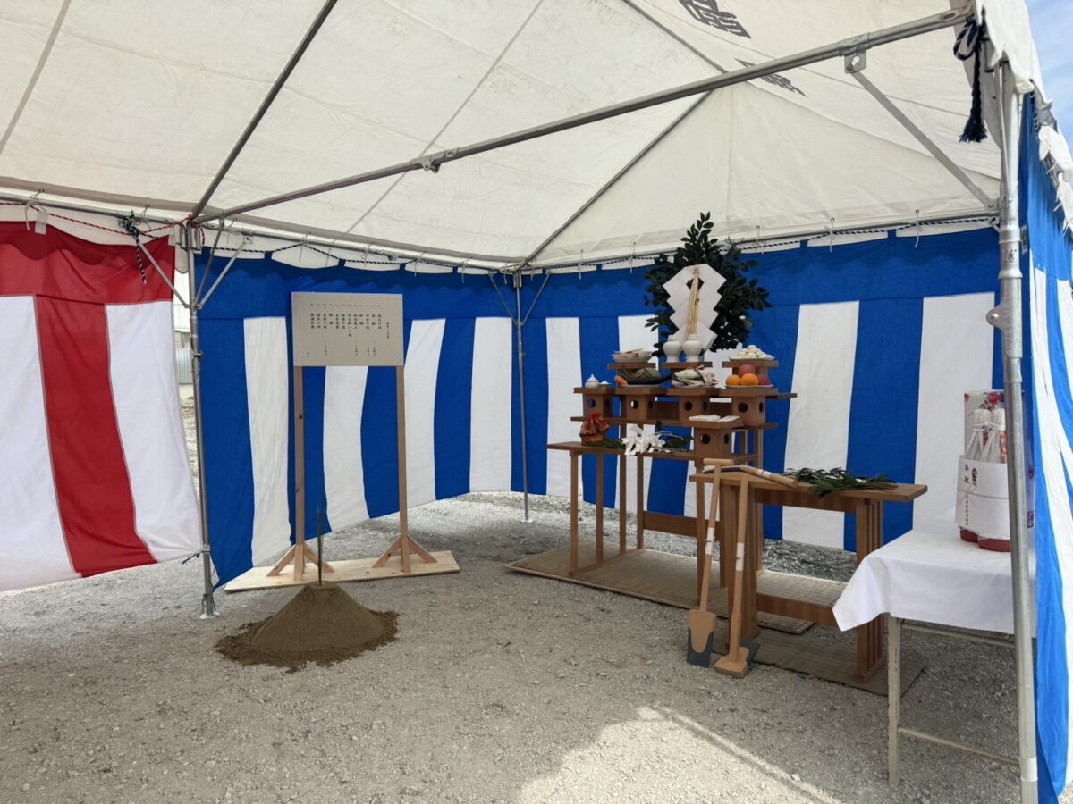 倉庫建設　地鎮祭