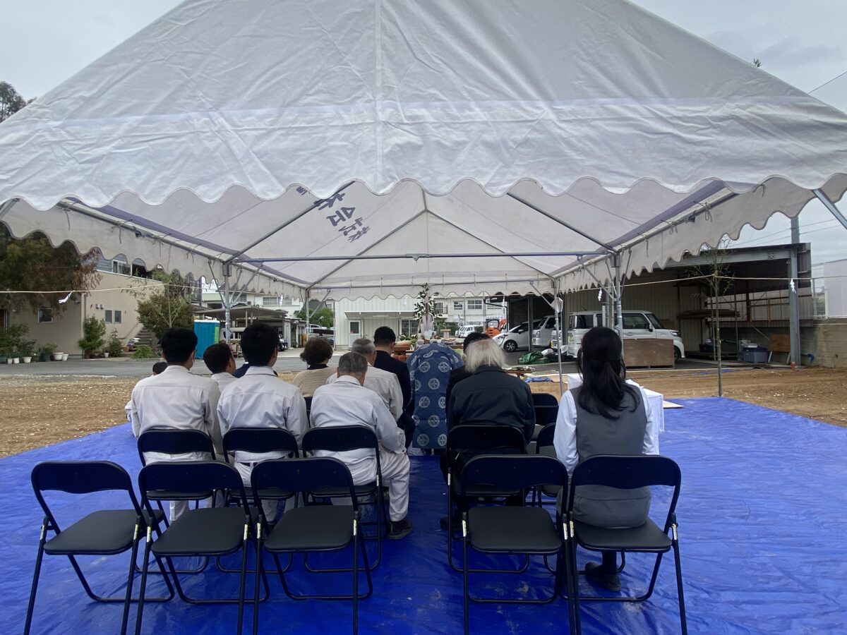 新社屋地鎮祭の様子