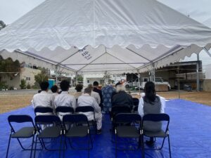 新社屋地鎮祭の様子